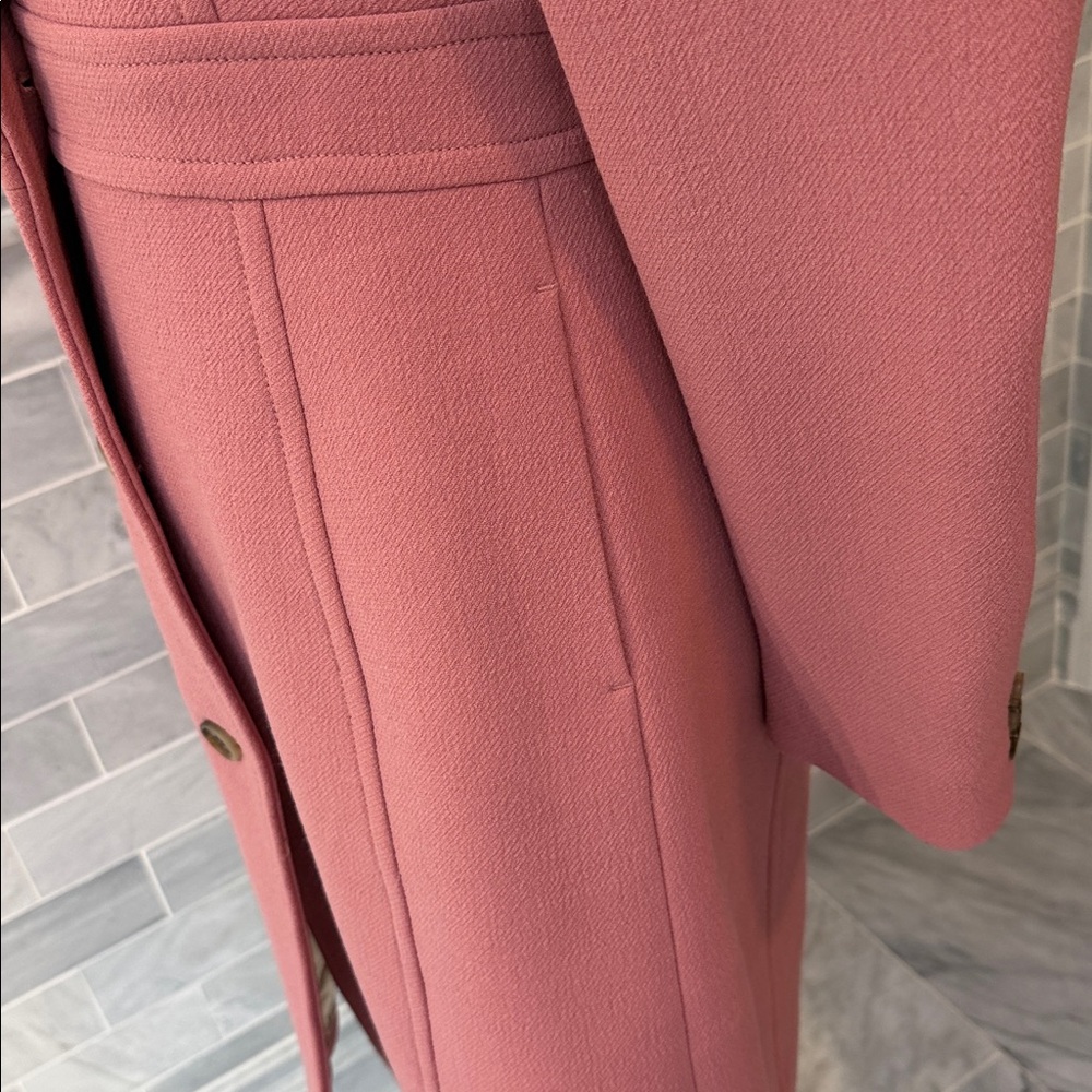 J. Crew Pink Italian Double Cloth Coat - Picture 3 of 8